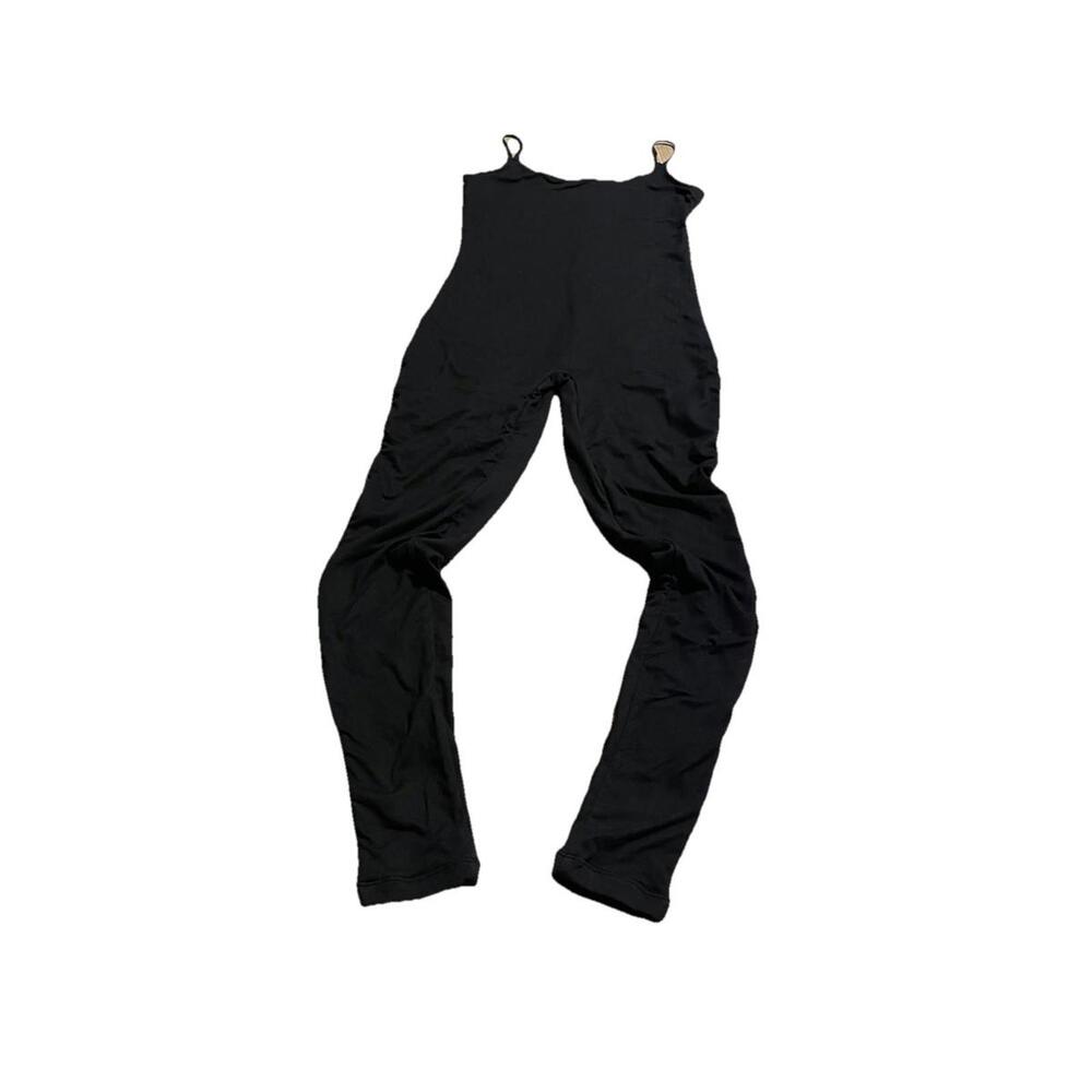 Bumpsuit Jumpsuit Women M Black Maternity Unitard Sleeveless Stretch Comfort H78